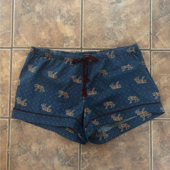 J. Crew Blue Leopard Animal Print Shorts - Picture 1 of 5